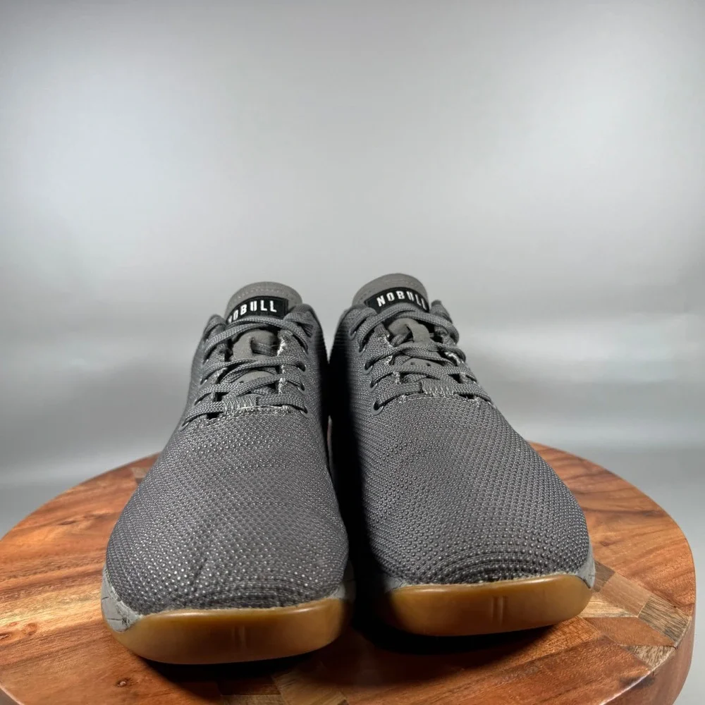 NOBULL SuperFabric Trainer Grey Gum Sole Mens 10.5 Cross Training Shoes
